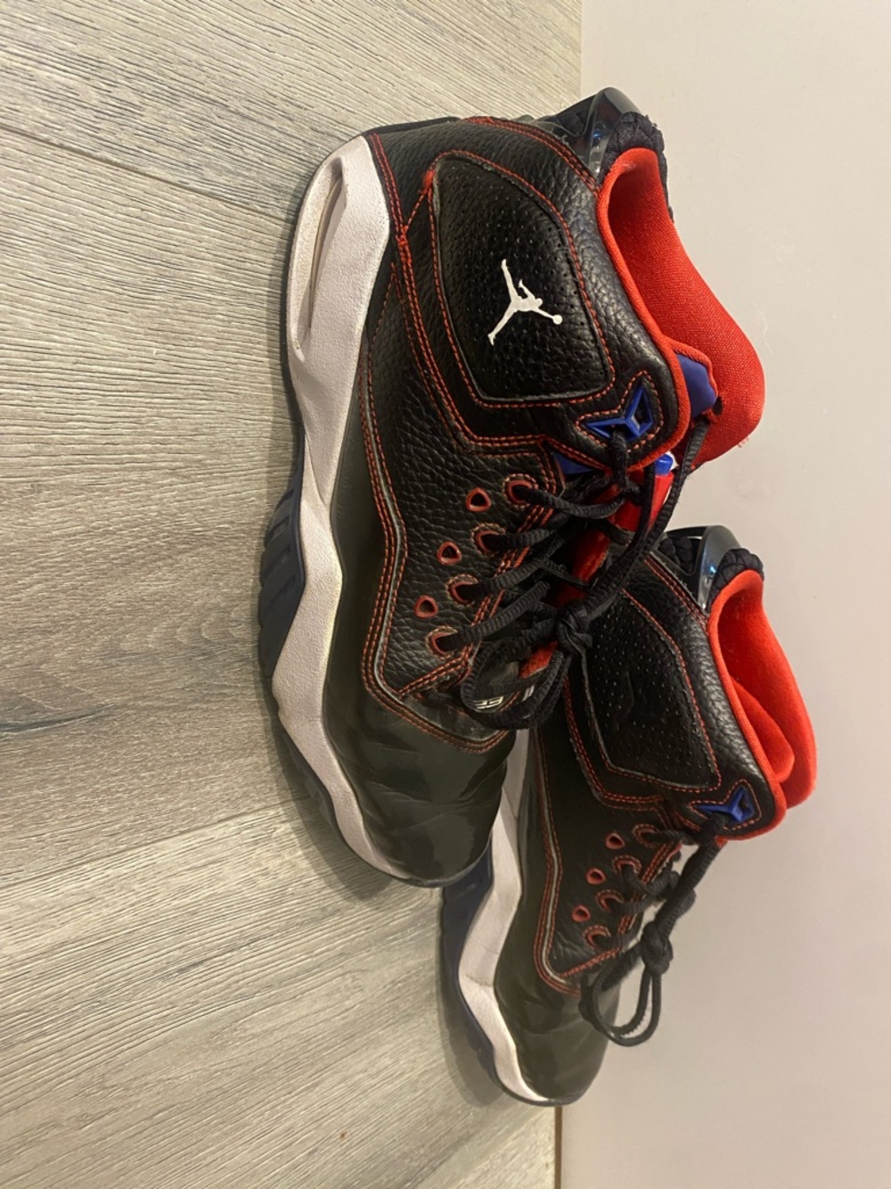 Nike Kids Black and Red Jordan Basketball Sneakers